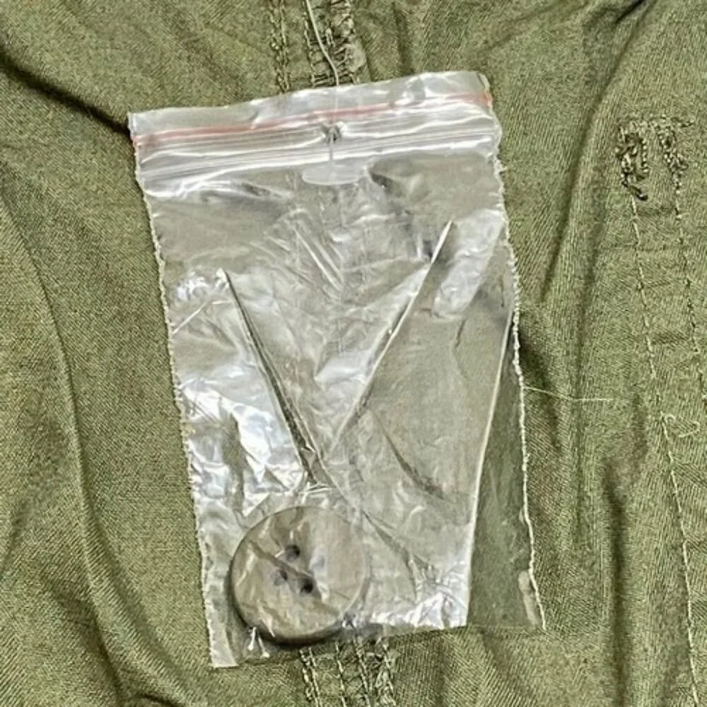 Woman Within Cargo Pants Women's 18W Olive Green Cotton Casual Roll Tab Cuff NWT